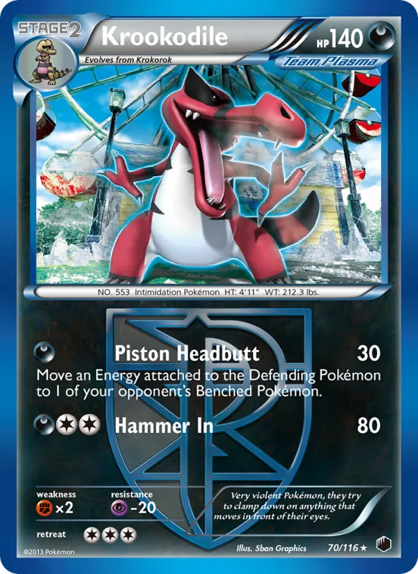 Krookodile - Plasma Freeze Pokemon Card
