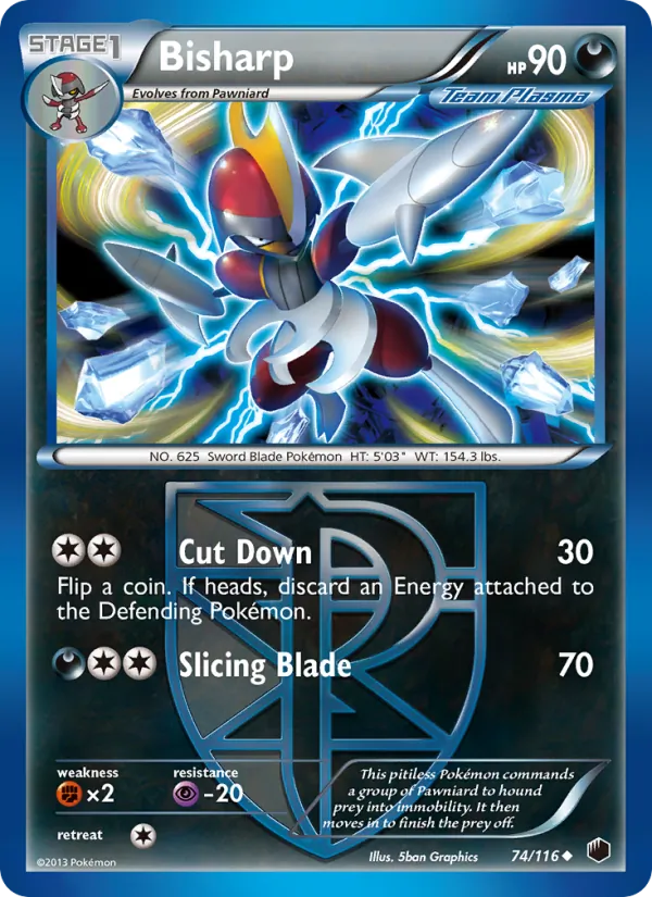 Bisharp - Plasma Freeze Pokemon Card