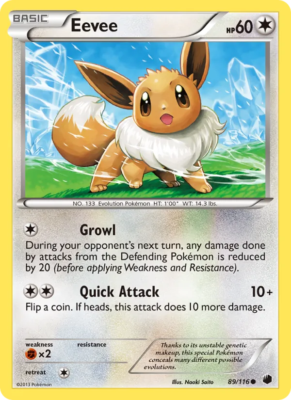 Eevee - Plasma Freeze Pokemon Card