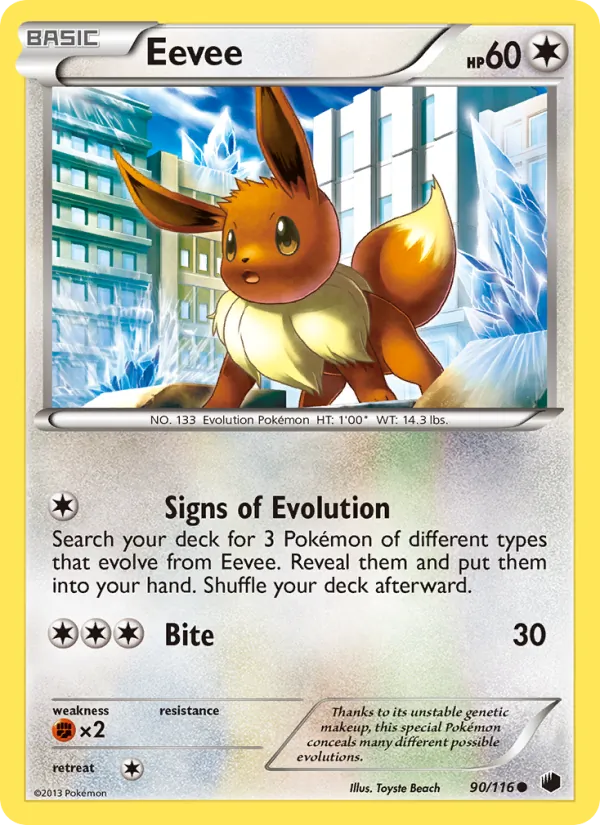 Eevee - Plasma Freeze Pokemon Card