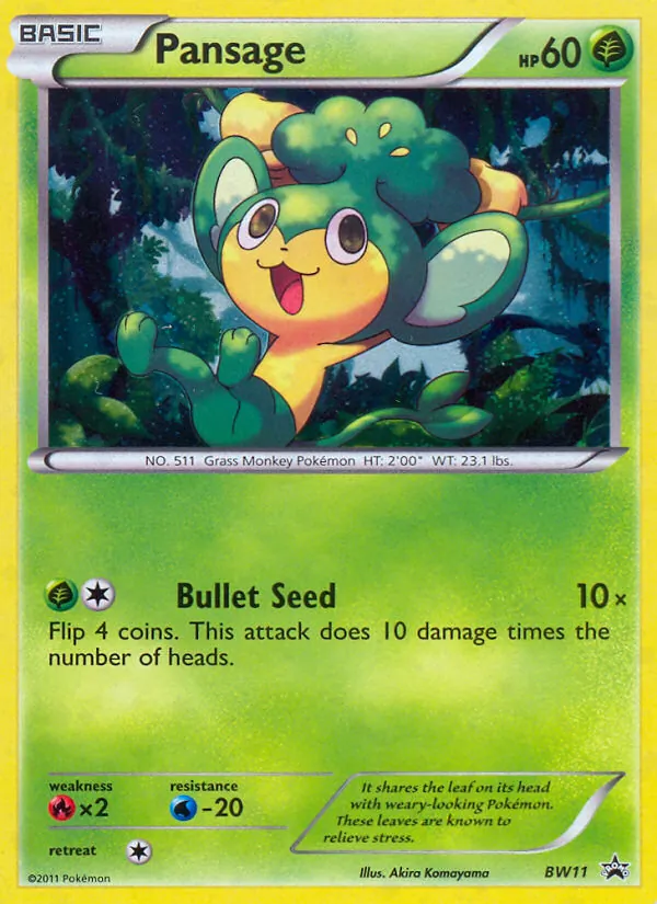 Pansage - BW Black Star Promos Pokemon Card
