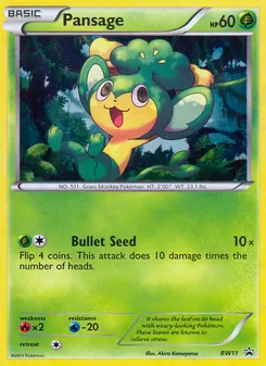 Pansage - BW Black Star Promos