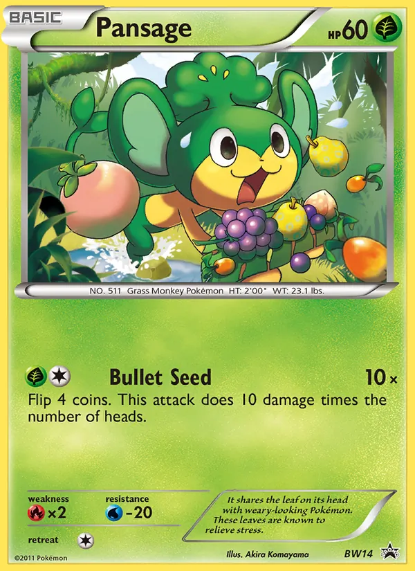 Pansage - BW Black Star Promos Pokemon Card