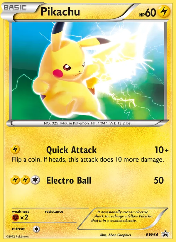 Pikachu - BW Black Star Promos Pokemon Card