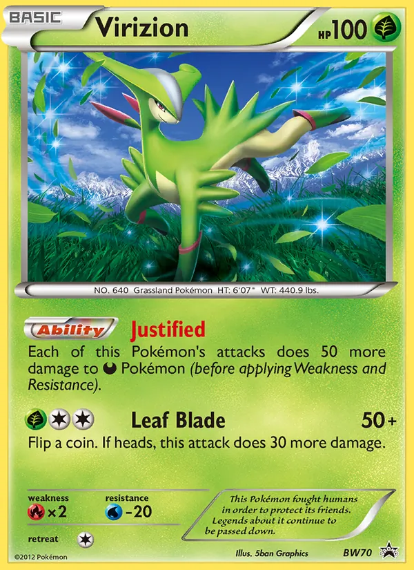 Virizion - BW Black Star Promos Pokemon Card