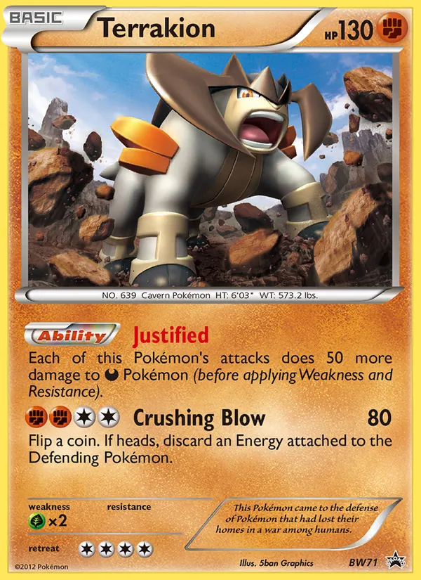 Terrakion - BW Black Star Promos Pokemon Card