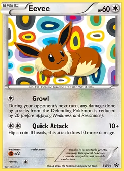 Eevee - BW Black Star Promos