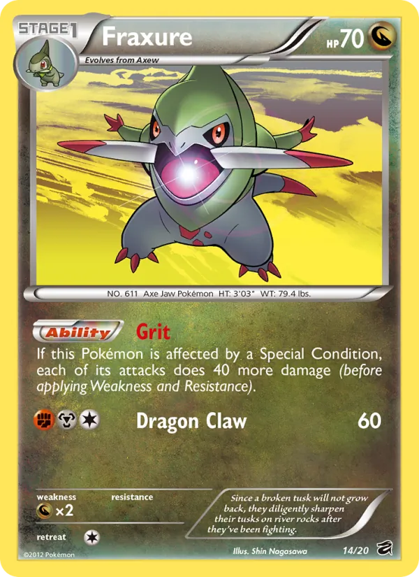 Fraxure - Dragon Vault Pokemon Card