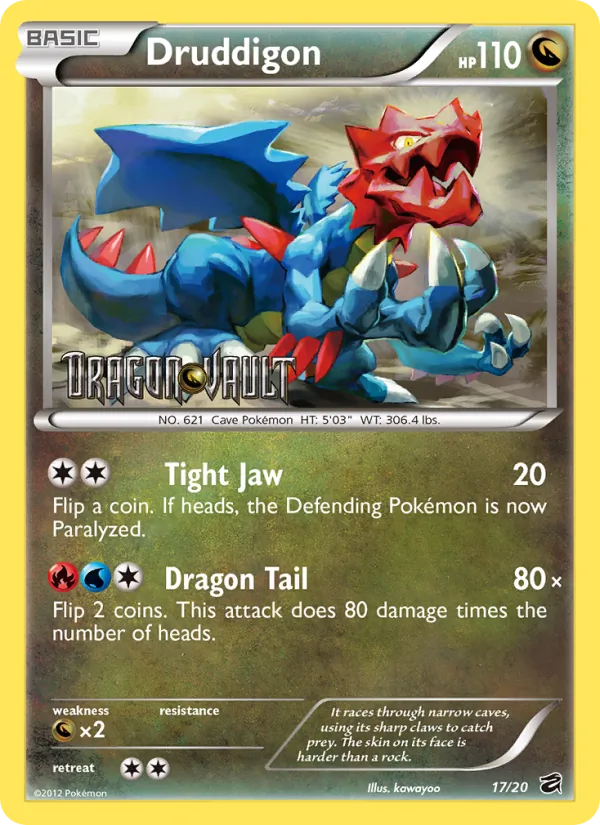 Druddigon - Dragon Vault Pokemon Card