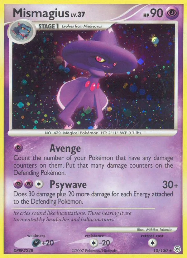 Mismagius - Diamond & Pearl Pokemon Card