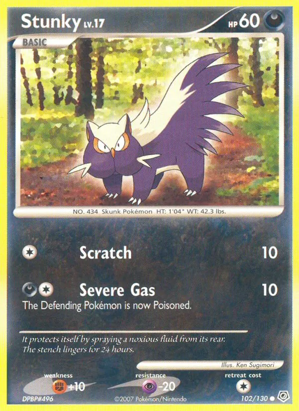 Stunky - Diamond & Pearl Pokemon Card