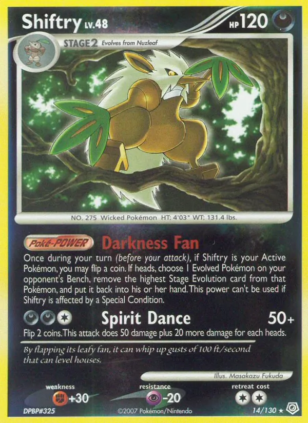 Shiftry - Diamond & Pearl Pokemon Card