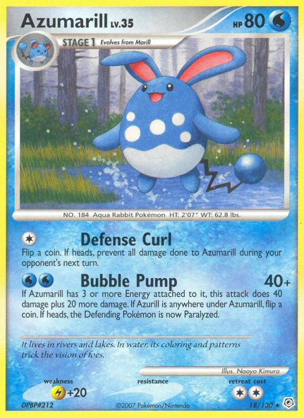Azumarill - Diamond & Pearl Pokemon Card