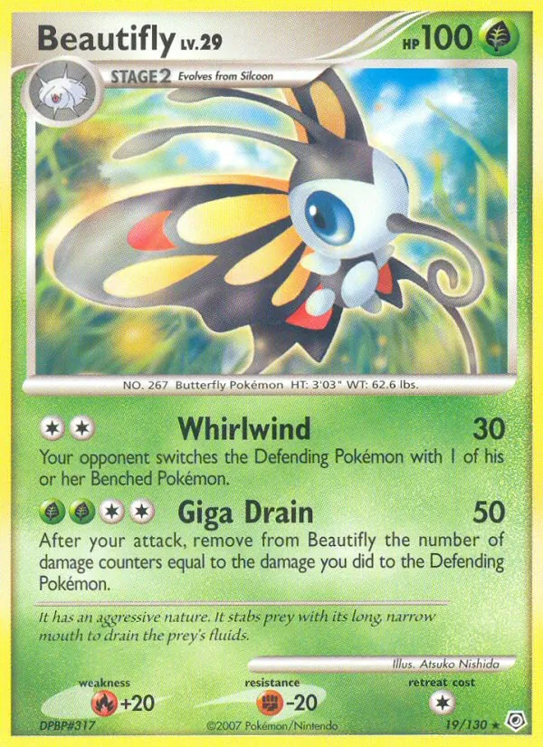 Beautifly - Diamond & Pearl Pokemon Card