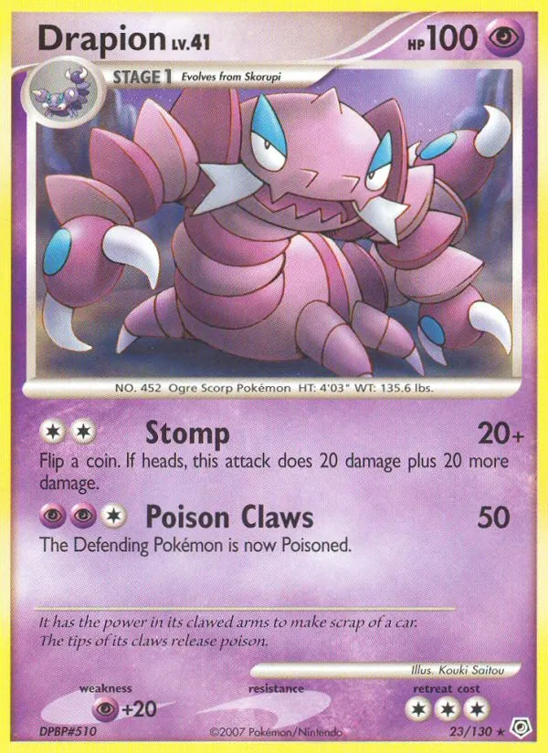 Drapion - Diamond & Pearl Pokemon Card