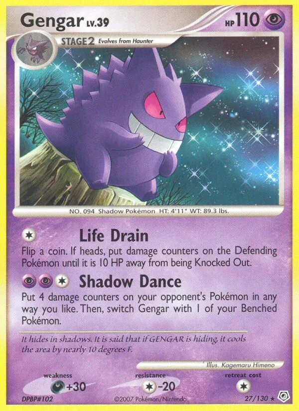 Gengar - Diamond & Pearl Pokemon Card