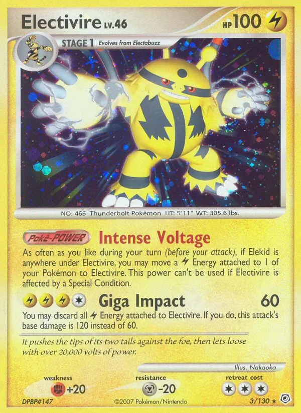 Electivire - Diamond & Pearl Pokemon Card