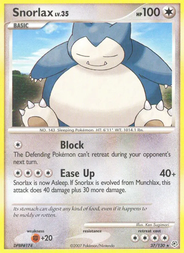 Snorlax - Diamond & Pearl Pokemon Card