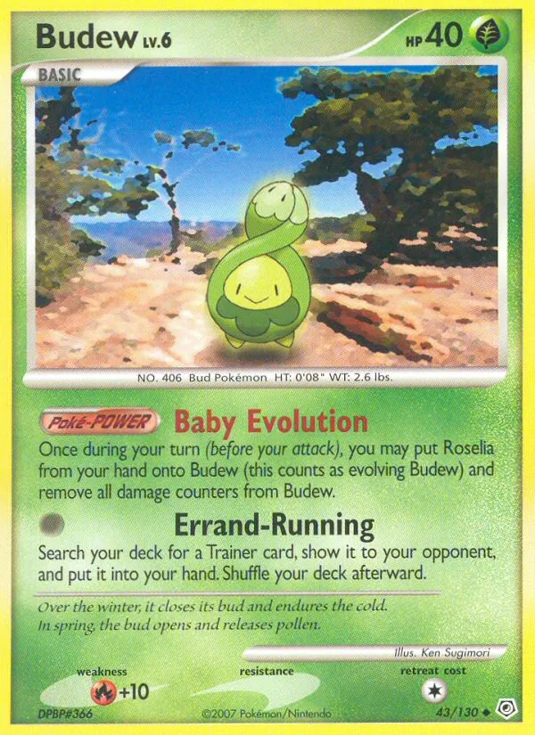 Budew - Diamond & Pearl Pokemon Card