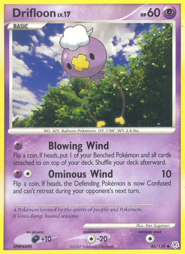 Drifloon - Diamond & Pearl Pokemon Card
