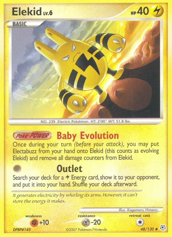 Elekid - Diamond & Pearl Pokemon Card