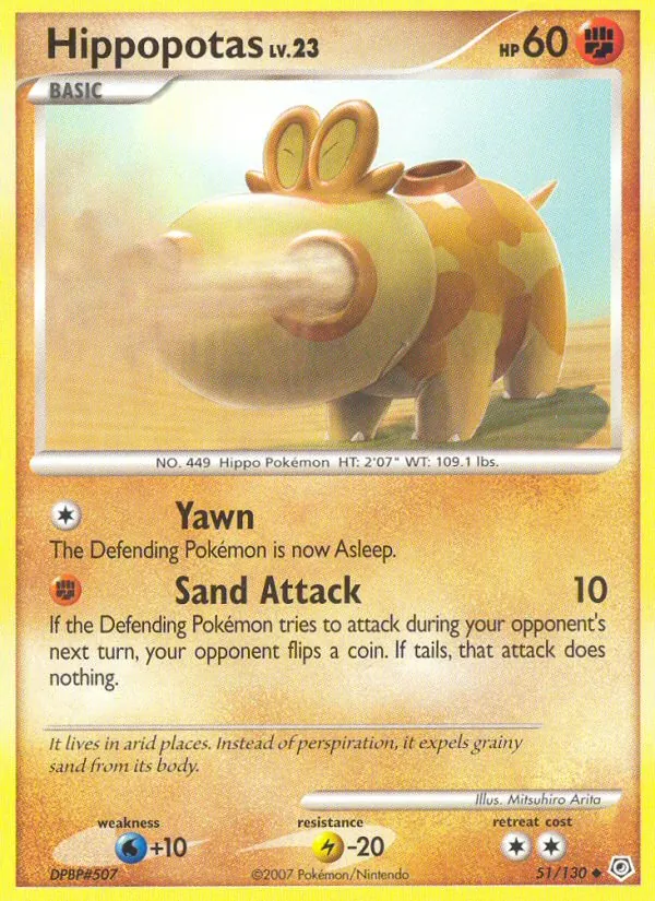 Hippopotas - Diamond & Pearl Pokemon Card