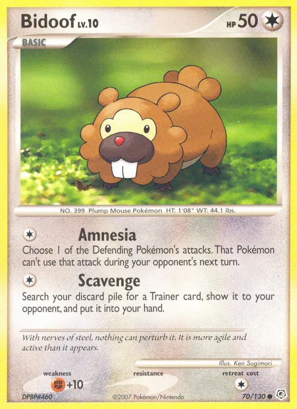Bidoof - Diamond & Pearl Pokemon Card