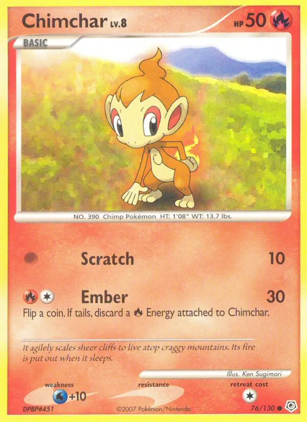 Chimchar - Diamond & Pearl Pokemon Card