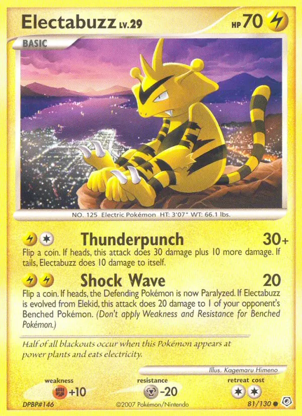 Electabuzz - Diamond & Pearl Pokemon Card