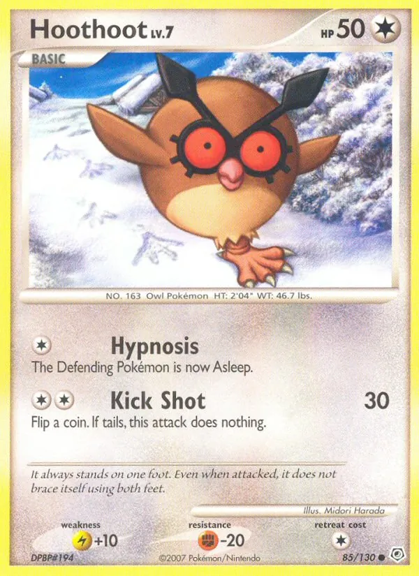 Hoothoot - Diamond & Pearl Pokemon Card