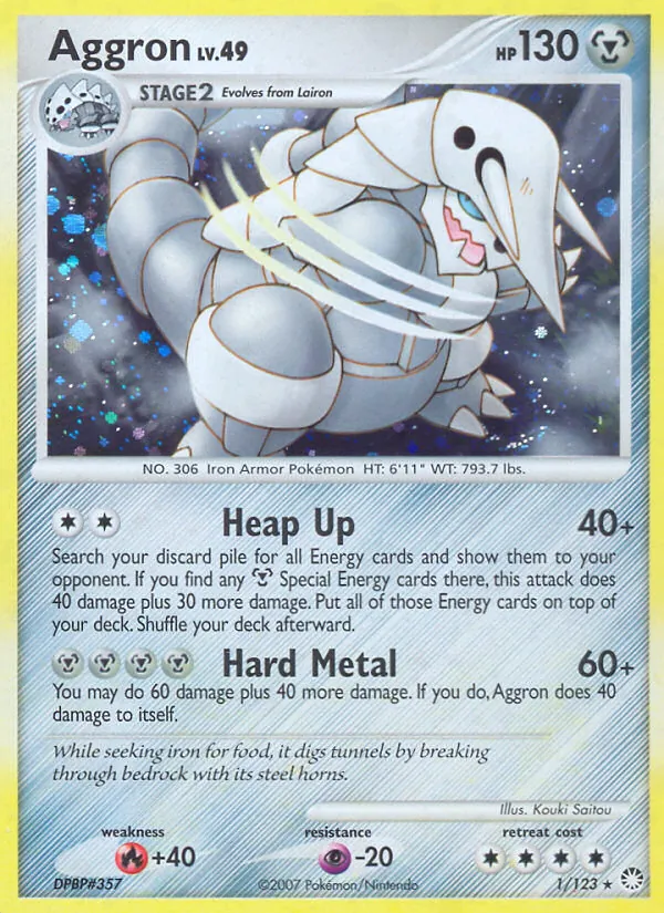 Aggron - Mysterious Treasures Pokemon Card