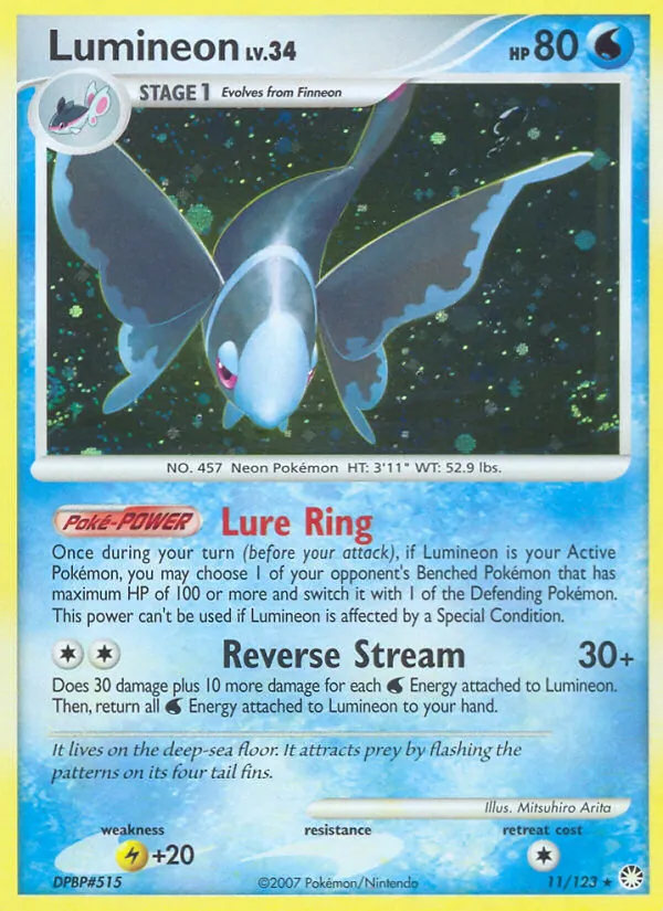 Lumineon - Mysterious Treasures Pokemon Card