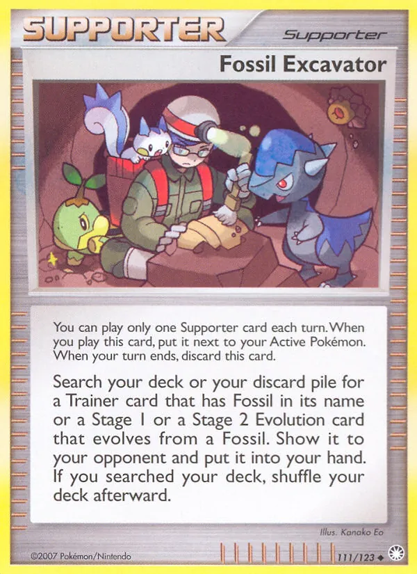 Fossil Excavator - Mysterious Treasures Pokemon Card