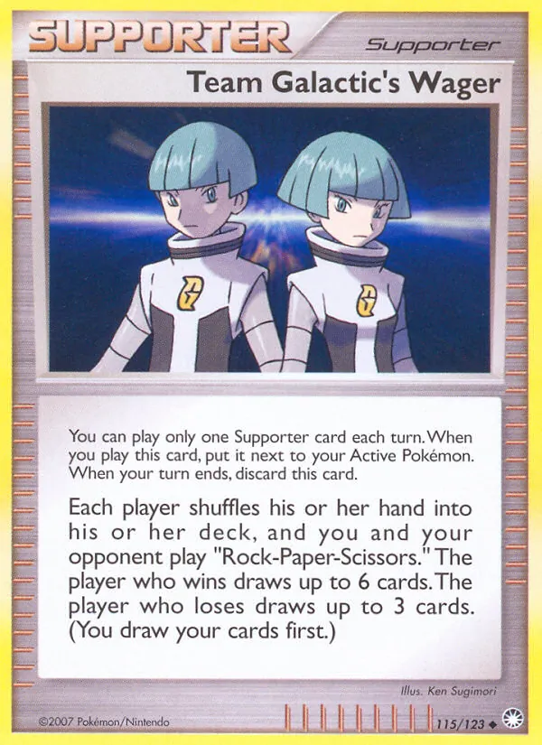 Team Galactic's Wager - Mysterious Treasures Pokemon Card