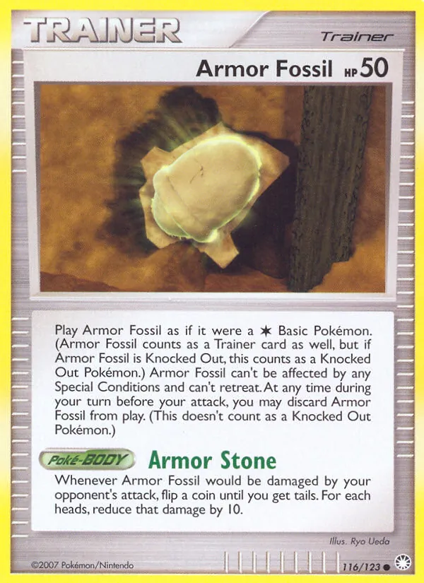 Armor Fossil - Mysterious Treasures Pokemon Card