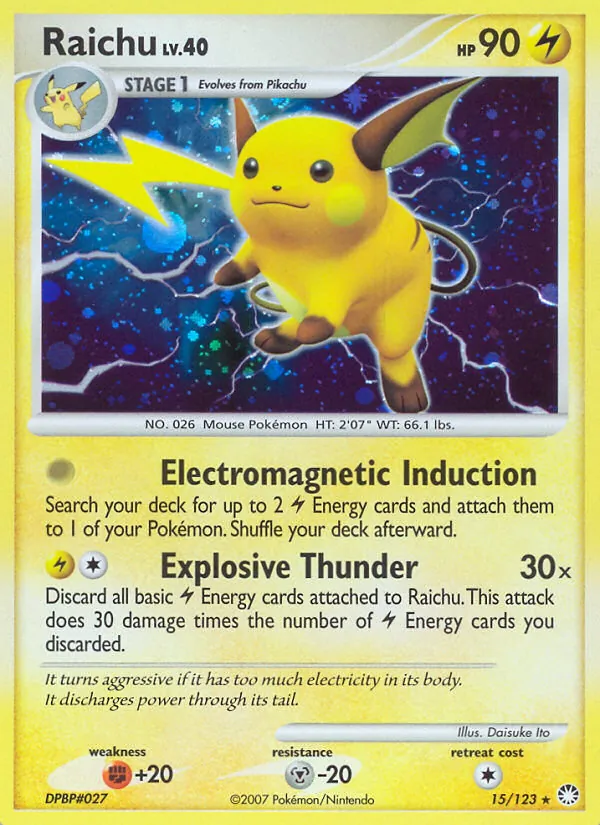 Raichu - Mysterious Treasures Pokemon Card