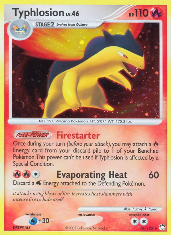 Typhlosion - Mysterious Treasures Pokemon Card