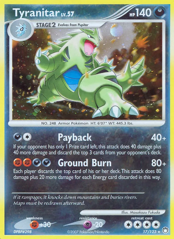 Tyranitar - Mysterious Treasures Pokemon Card
