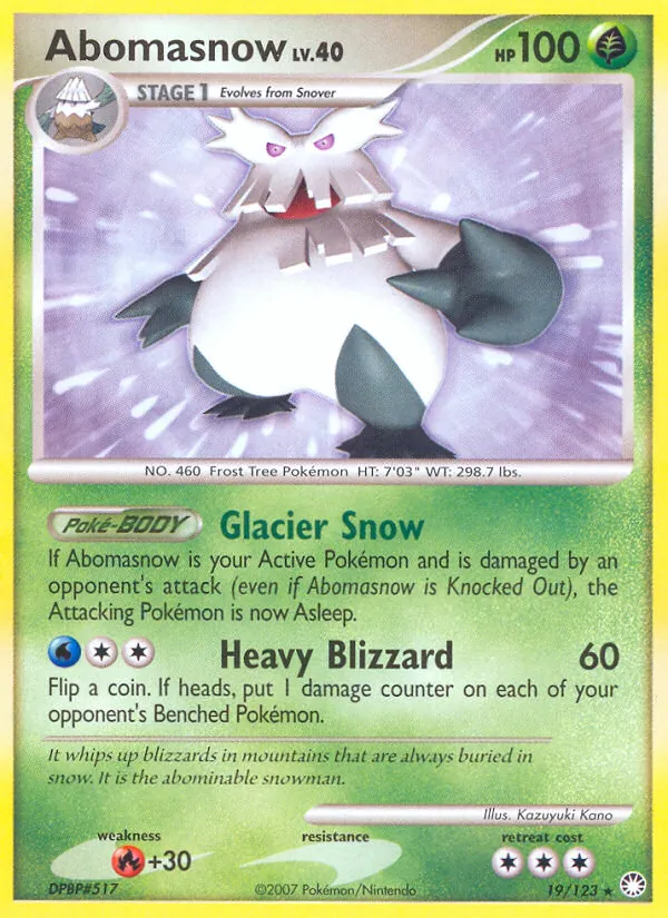 Abomasnow - Mysterious Treasures Pokemon Card