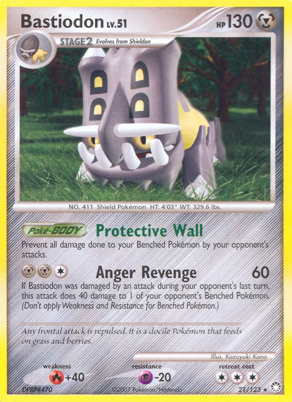 Bastiodon - Mysterious Treasures Pokemon Card