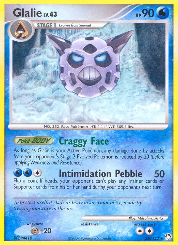 Glalie - Mysterious Treasures Pokemon Card