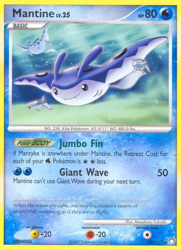 Mantine - Mysterious Treasures Pokemon Card