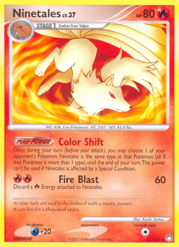 Ninetales - Mysterious Treasures Pokemon Card