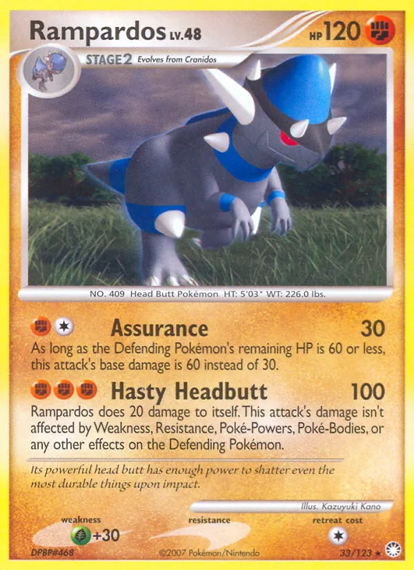 Rampardos - Mysterious Treasures Pokemon Card