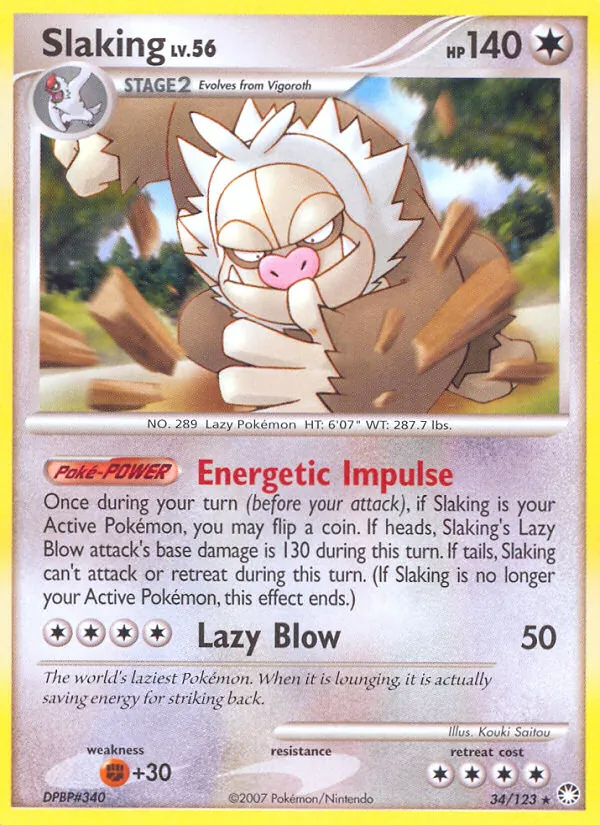 Slaking - Mysterious Treasures Pokemon Card