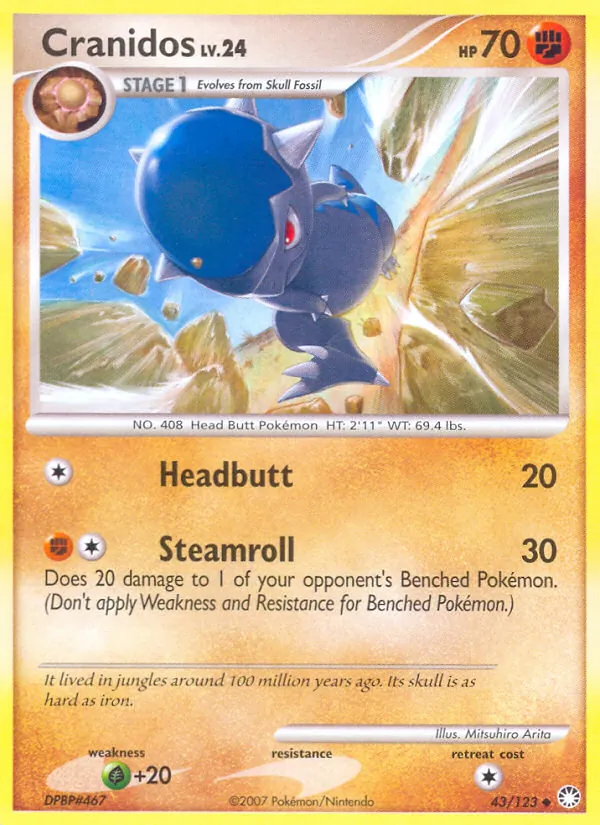 Cranidos - Mysterious Treasures Pokemon Card
