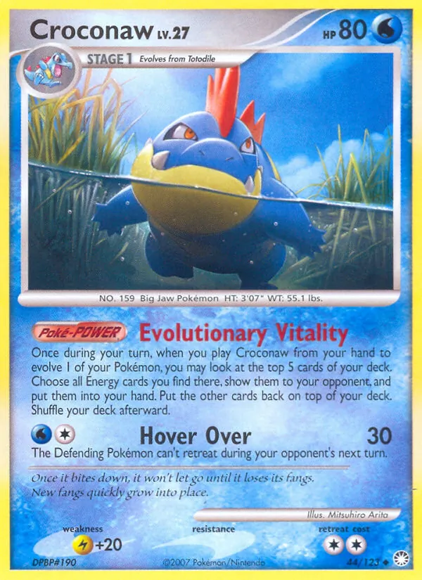 Croconaw - Mysterious Treasures Pokemon Card