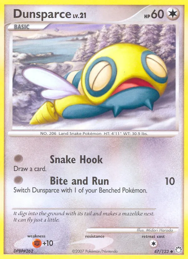 Dunsparce - Mysterious Treasures Pokemon Card