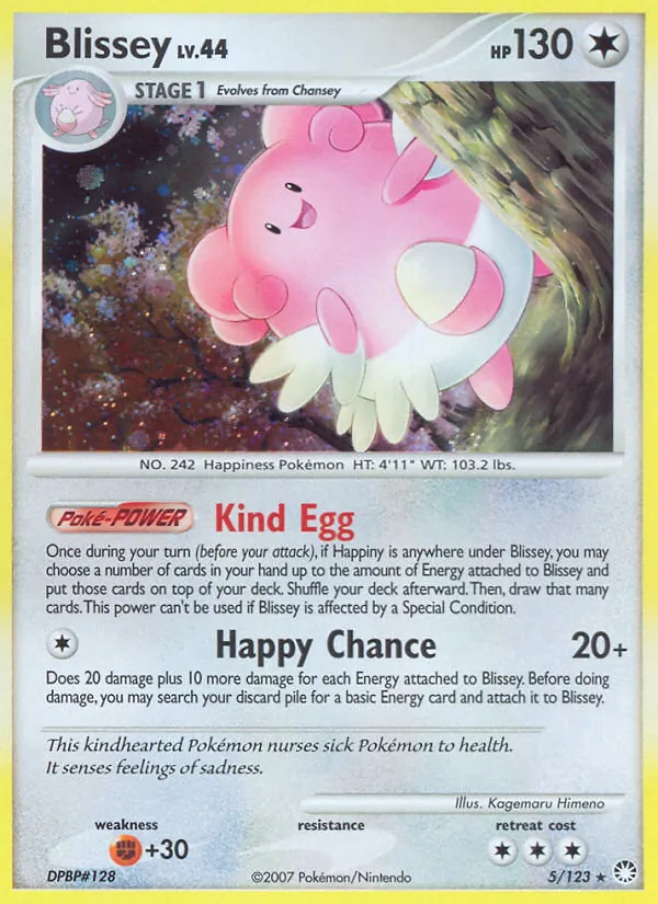 Blissey - Mysterious Treasures Pokemon Card