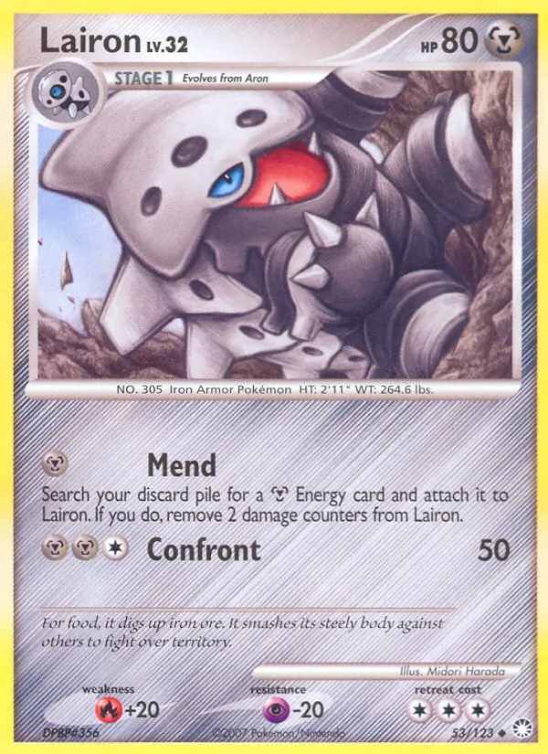 Lairon - Mysterious Treasures Pokemon Card